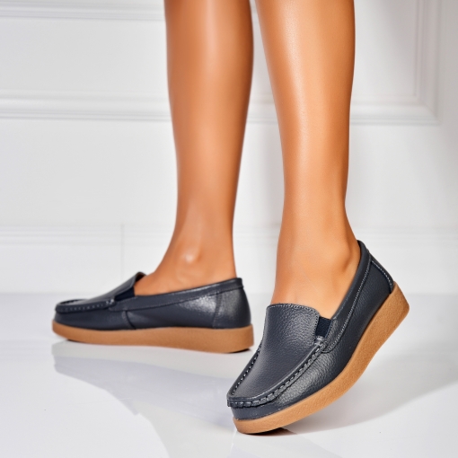 Mocasini dama Piele Naturala Gri Dona - Img 3