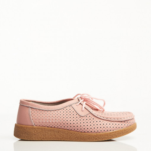 Mocasini dama Piele Naturala Roz Jyana - Img 2