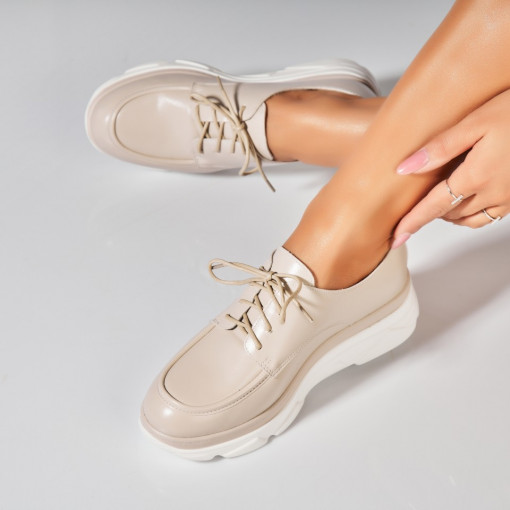 Pantofi dama casual Gri din Piele Ecologica Sione - Img 2
