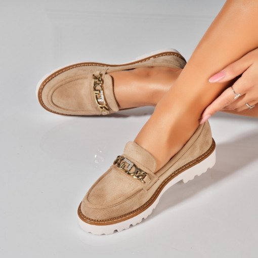 Pantofi dama casual Kaki din Piele Ecologica Ajay - Img 2