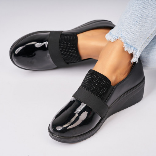 Pantofi dama casual Negri din Piele Ecologica Daizy - Img 2