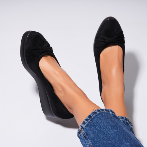 Pantofi dama casual Negri din Piele Ecologica Intoarsa Eslyn2 - Img 2