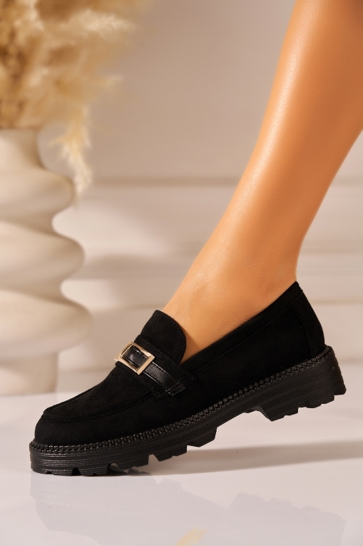 Pantofi dama casual Negri din Piele Ecologica Intoarsa Rylyn - Img 3