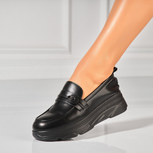 Pantofi dama casual Negri din Piele Ecologica Sierra - Img 3