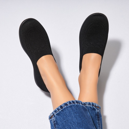 Pantofi dama casual Negri din Textil Kisa - Img 3