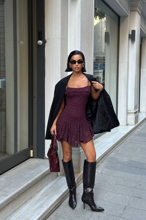 Rochii Dama Bordo Waniye - Img 4