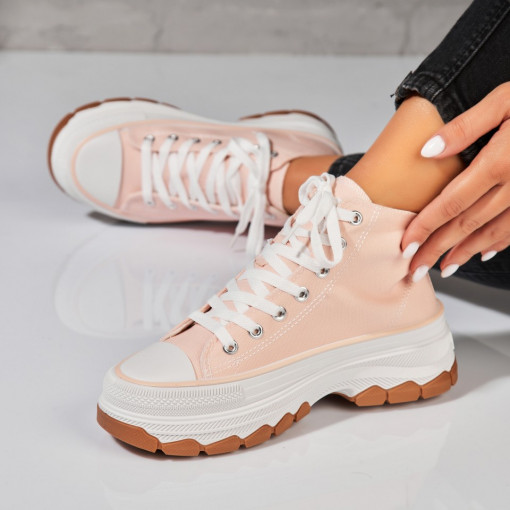 Sneakersi dama Textil Roz Tessi - Img 3