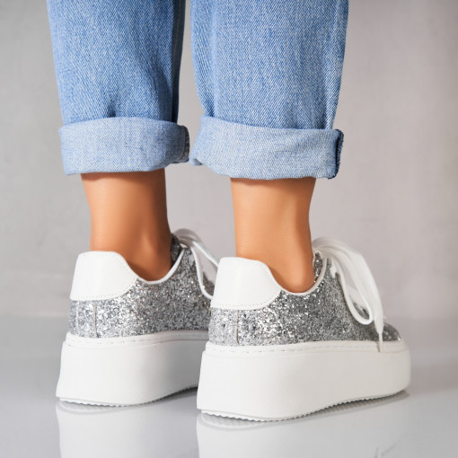 Adidași damă Glitter Argintiu Aster - Img 2