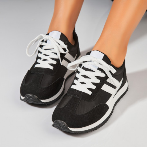 Adidași damă Negri din Piele Ecologica Intoarsa Kiro - Img 2