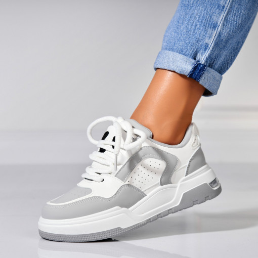 Adidași damă Piele Ecologica Gri Anyra - Img 2