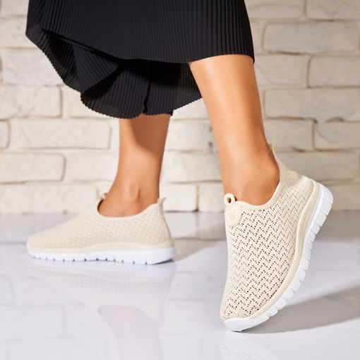 Adidași damă Textil Bej Leola - Img 3