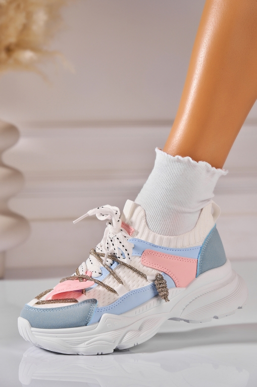 Adidași de damă Piele Ecologica Albastru Tziry - Img 3