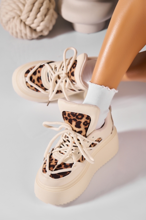 Adidași de damă Piele Ecologica Animal Print Nikte - Img 2