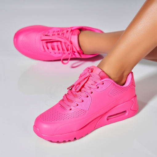 Adidași de damă Piele Ecologica Fucsia Zetta - Img 2