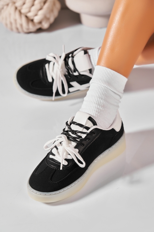 Adidași de damă Piele Ecologica Negru Soliana - Img 2