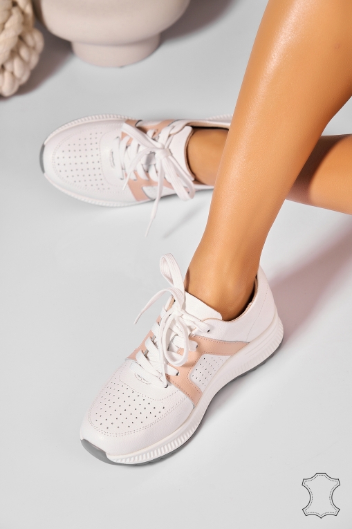 Adidasi Piele Naturala Nude Isabeau - Img 2