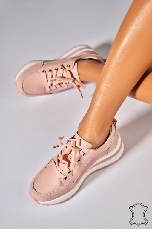 Adidasi Piele Naturala Roz Kynlei - Img 2