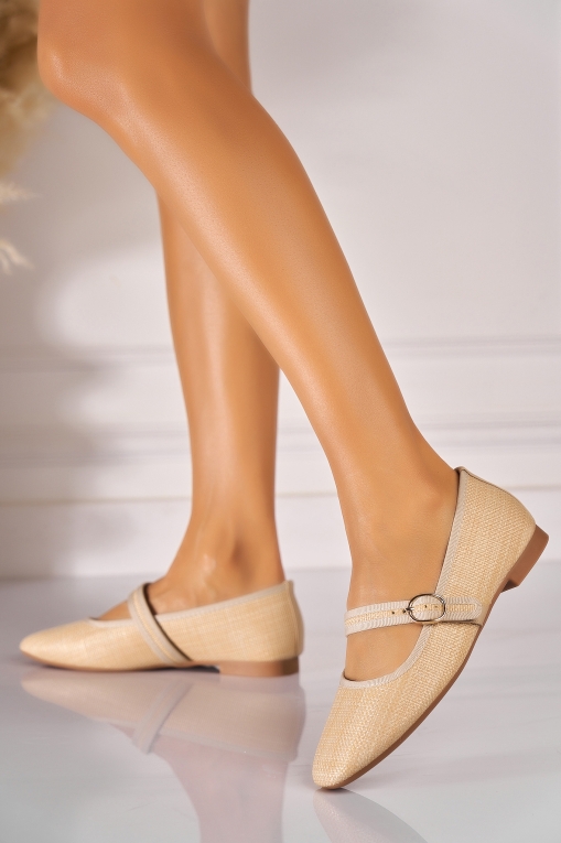 Balerini damă Piele Ecologica Bej Manzye - Img 3