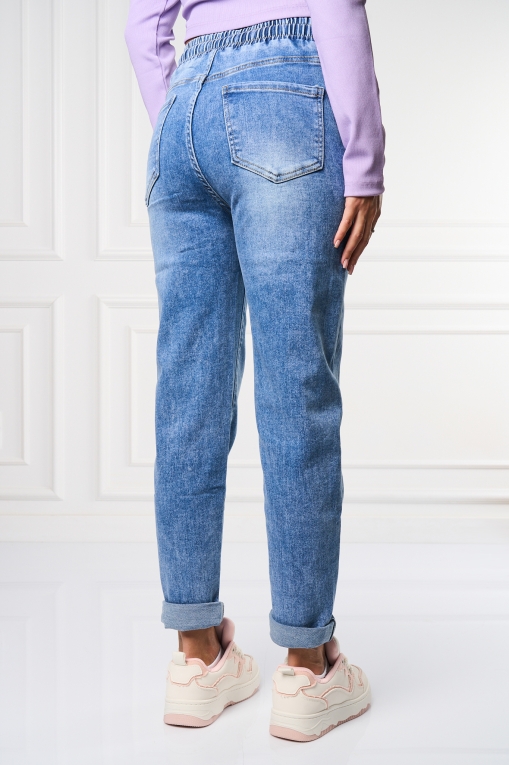 Blugi dama Mom Fit Albastri Maicey - Img 3