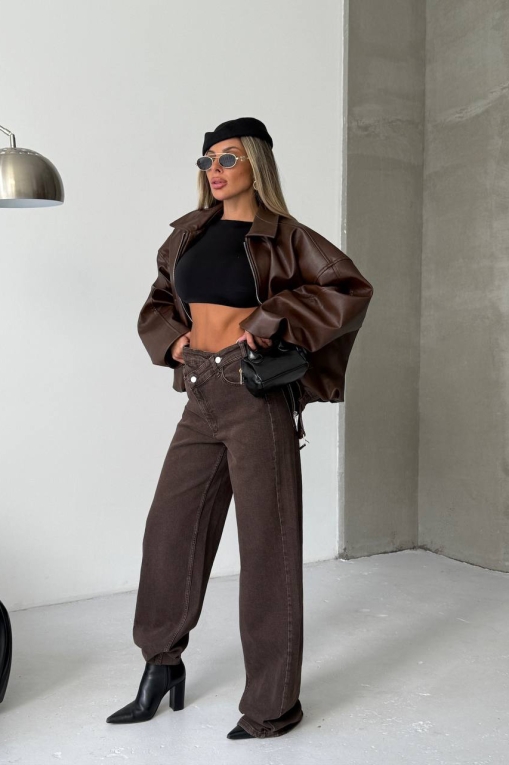 Blugi Damă Oversize Maro Esmae - Img 1