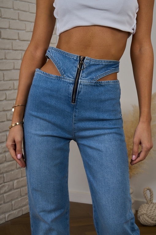 Blugi Regular Fit Albastri Averly - Img 2