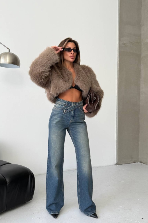 Blugi Regular Fit Albastri Henley - Img 4