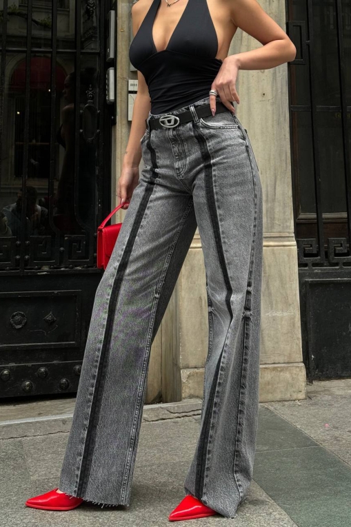 Blugi Regular Fit Gri Estelle - Img 1