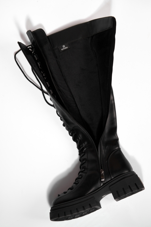 Cizme Dama Imblanite Negre din Piele Ecologica Zelina - Img 4