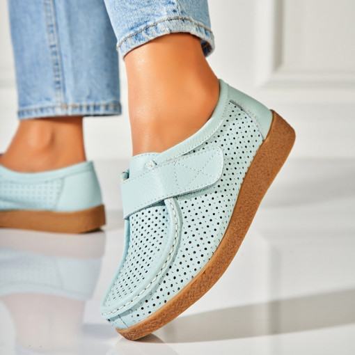 Mocasini dama Piele Naturala Albastri Takari - Img 3