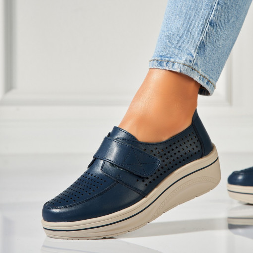 Mocasini dama Piele Naturala Bleumarin Izana - Img 5