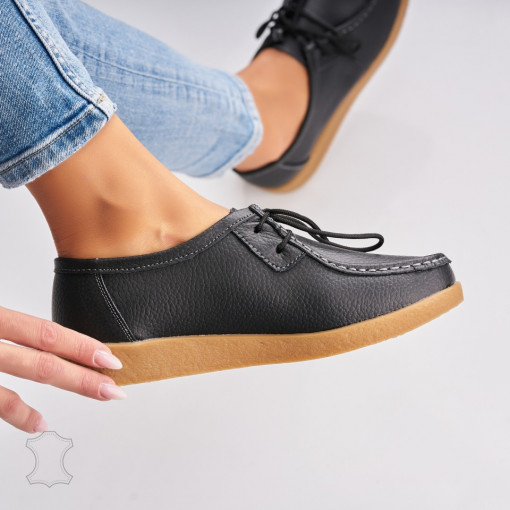 Mocasini dama Piele Naturala Negri Harla - Img 3