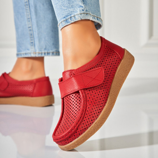 Mocasini dama Piele Naturala Rosii Takari - Img 6