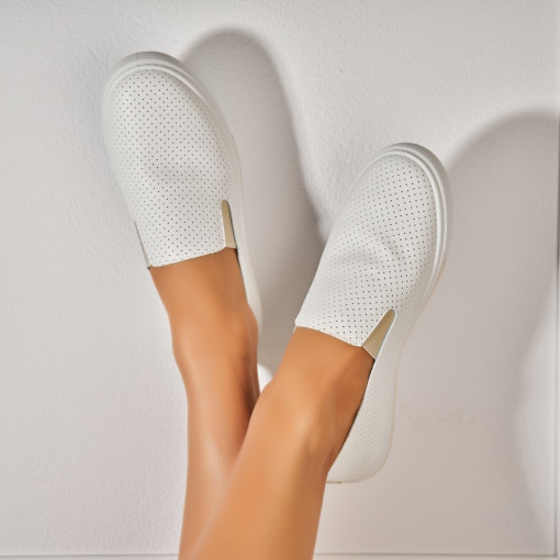 Pantofi dama casual Bej din Piele Ecologica Aylin - Img 3