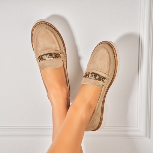 Pantofi dama casual Kaki din Piele Ecologica Ajay - Img 3