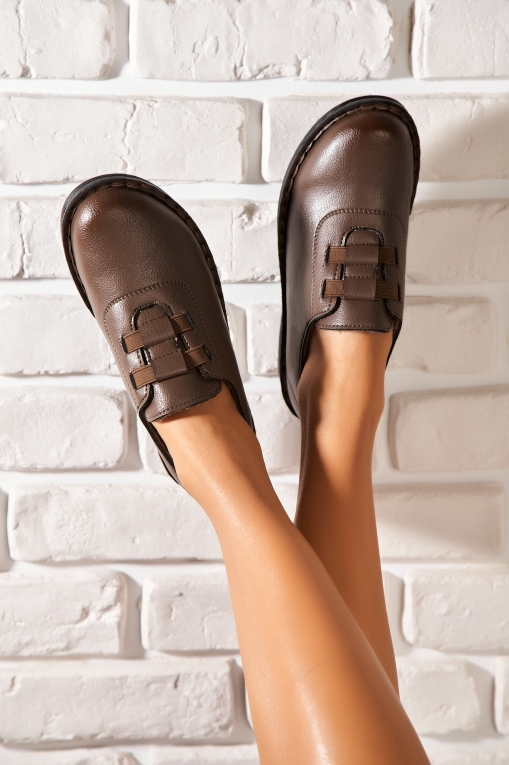 Pantofi dama casual Kaki din Piele Ecologica Emilia - Img 3