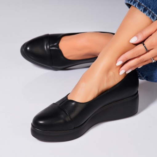 Pantofi dama casual Negri din Piele Ecologica Aerin - Img 3