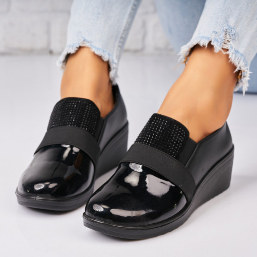 Pantofi dama casual Negri din Piele Ecologica Daizy - Img 3