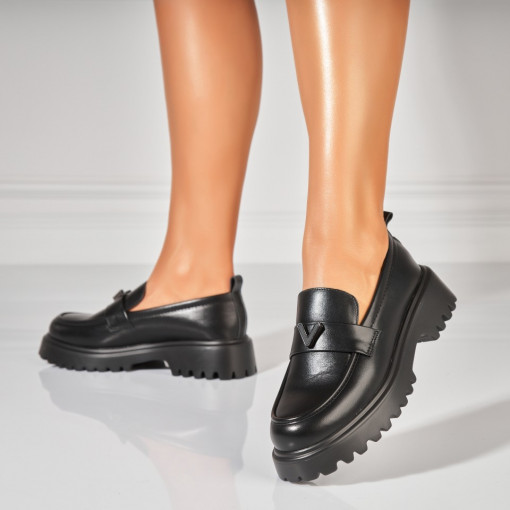 Pantofi dama casual Negri din Piele Ecologica Renny - Img 3