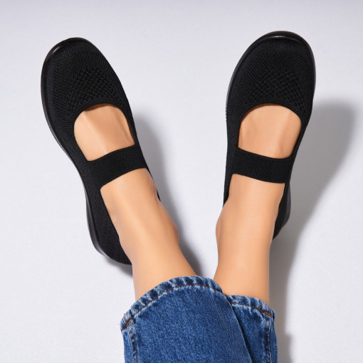 Pantofi dama casual Negri din Textil Izumi - Img 3