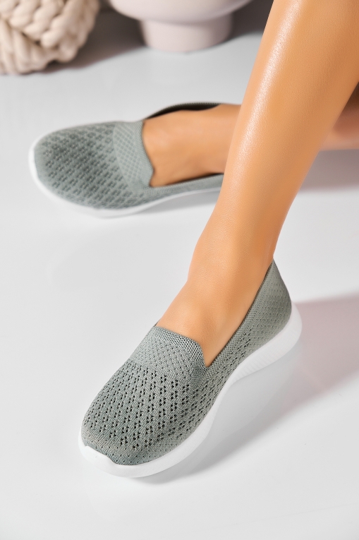 Pantofi dama casual Verzi din Textil Ayeza - Img 3