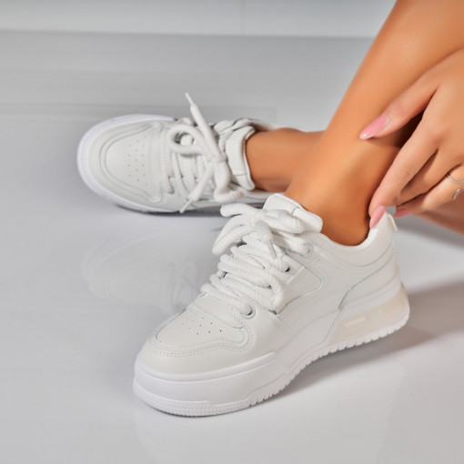 Adidasi Dama Albi din Piele Ecologica Arliss - Img 2