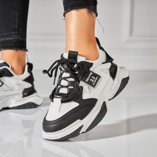 Adidasi Dama Albi din Piele Ecologica Ruth2 - Img 3