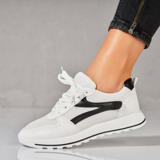 Adidași damă Albi din Piele Ecologica Yeico - Img 3