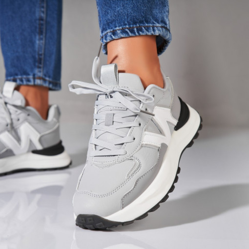 Adidași damă Gri din Piele Ecologica Dayra - Img 2