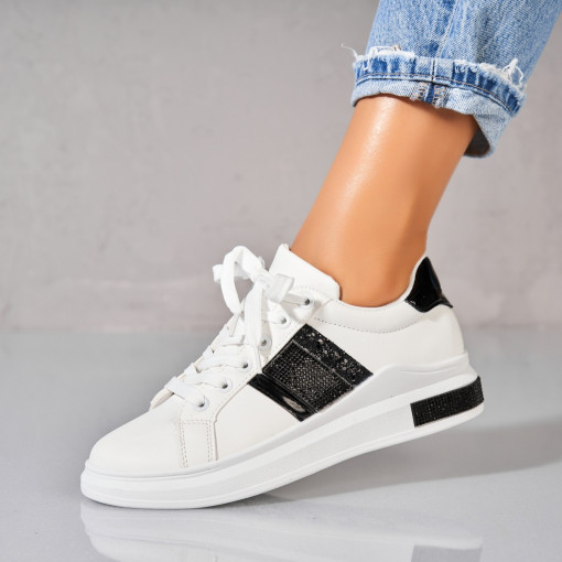 Adidași damă Piele Ecologica Alb Aleha - Img 2