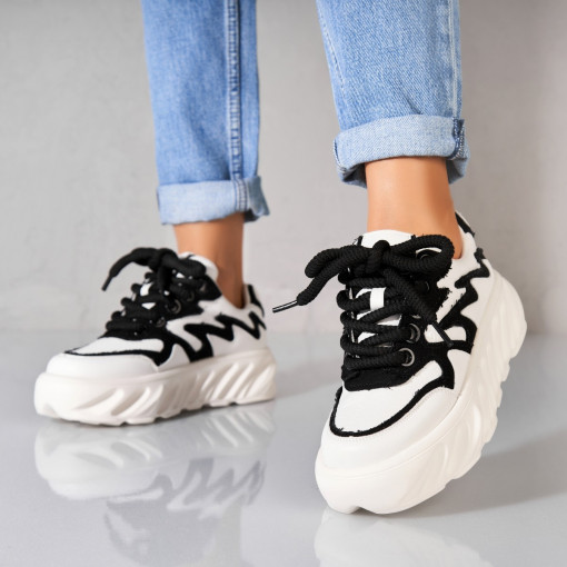 Adidași damă Piele Ecologica Negru Deyvi - Img 3