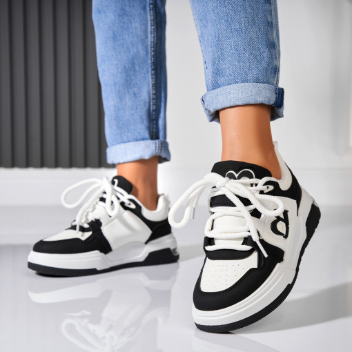 Adidași damă Piele Ecologica Negru Veida - Img 3