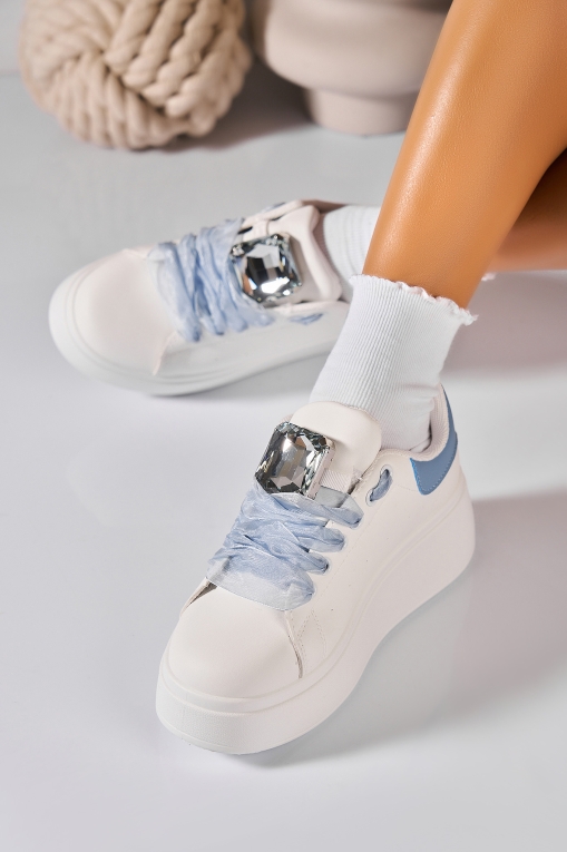 Adidași de damă Piele Ecologica Albastru Kelanie - Img 3