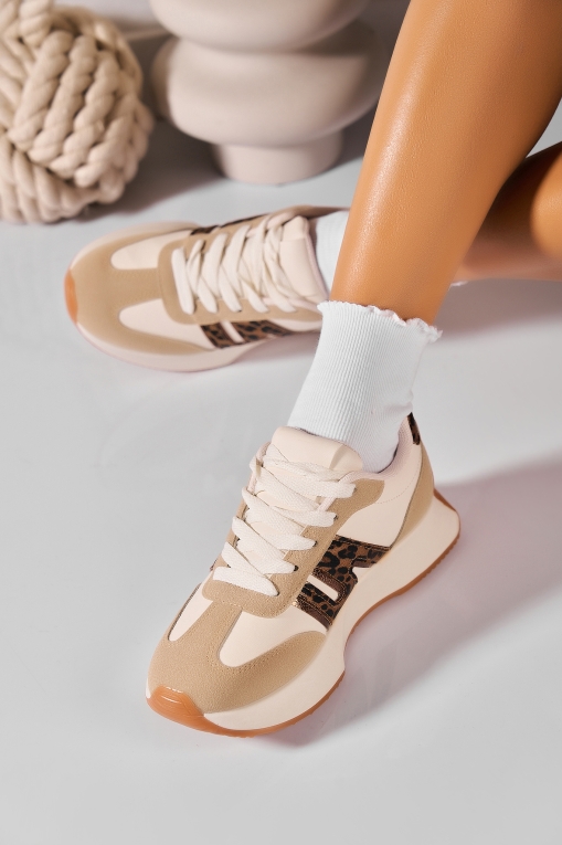 Adidași de damă Piele Ecologica Animal Print Elexis - Img 4