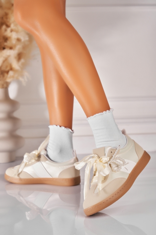 Adidași de damă Piele Ecologica Bej Letti - Img 1